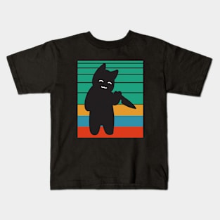 Vintage Cute Cat Kids T-Shirt